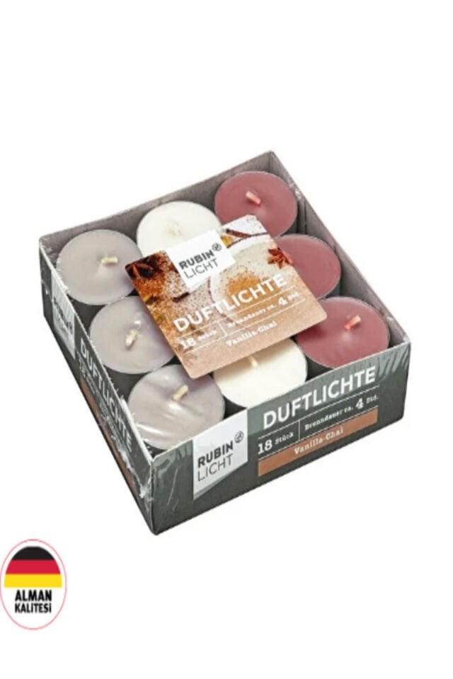 Rubin Licht Kokulu Mum Vanilya Chai 18'li