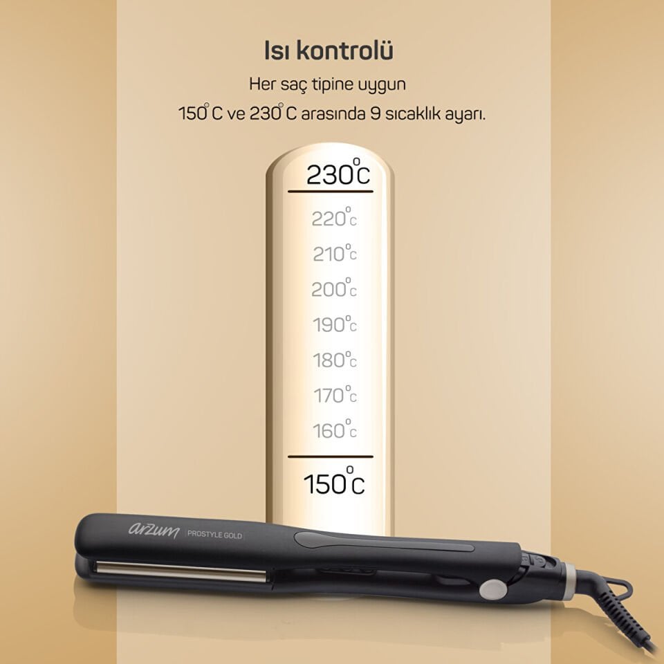 Arzum AR5080 Prostyle Gold Geniş Saç Düzleştirici
